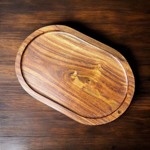 Wooden Platter - Oval - 8"x12"