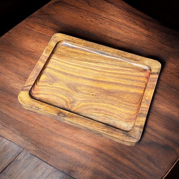 Wooden Platter - Rectangle - 6"x 8"